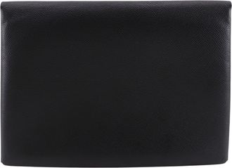 Herm&egrave;s Black Green Epsom Leather Clutch Bag (Pre-Owned)