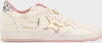 Golden Goose Ball Star Pearly Glitter Low-Top Sneakers