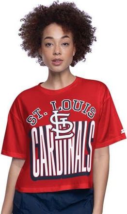 Starter Womens Starter Red St. Louis Cardinals Play the Ball Boxy Cropped T-Shirt at Nordstrom, Size Xx-Large