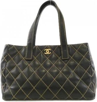 Chanel Pre-owned Wild Stitch Calf Handbag - Dames - Vintage Schoudertas - Zwart - ONE Size - Leer - Vintage