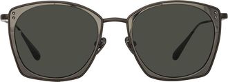 Linda Farrow MILO LFL1338 C9 Womens Sunglasses Gunmetal Size 50