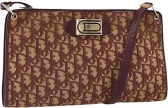 Dior Pre-owned Shoulder Bags, female, Red, Size: ONE SIZE Pre-owned Trotter Canvas Shoulder Bag