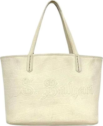 Bulgari Pre-owned Tote Bags, female, White, Size: ONE SIZE Pre-owned Tote bag