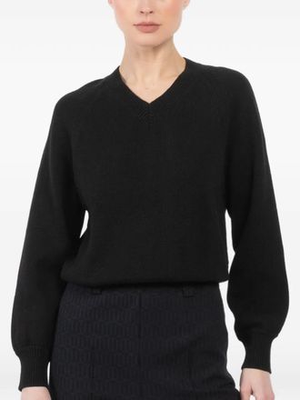 High Sport Veronica V-neck sweater - women - Cotton/Lycra - S - Black