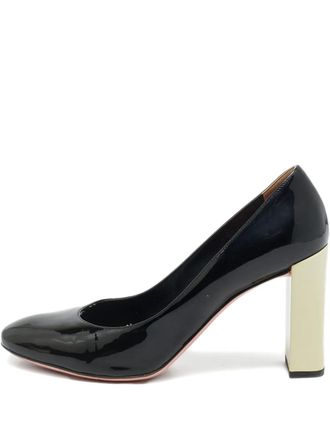 Fendi block-heel patent-leather pumps - Black