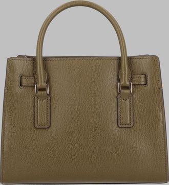 Michael Michael Kors Womens Handbag Hamilton Green Leather Handbags Hand Bags