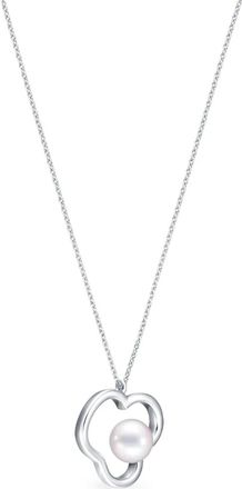 Tasaki 18kt witgouden Chants halsketting met kenmerkende Akoya-parel - Zilver