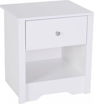 HOMCOM 53Wx42.5Dx59H cm Bedside Table-White | | TJ Hughes White