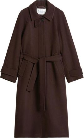 Marc O'Polo Cappotto in Lana con Cintura - - Coats - Donna - Rosso - L