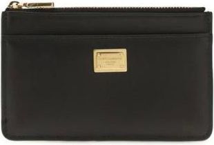 Dolce & Gabbana Portacarte in Pelle di Vitello con Targa Logo - - Accessories - Donna - Nero - ONE SIZE