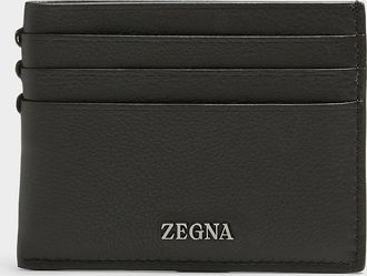 Ermenegildo Zegna Mens Grained leather card case