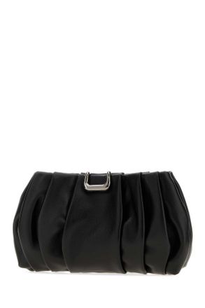 Brunello Cucinelli Womens Black Leather Clutch Nero Borse A Mano