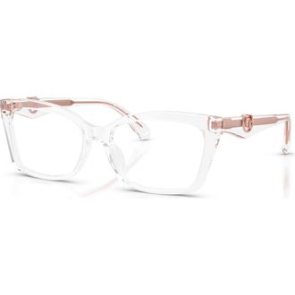 Michael Kors 53mm Rectangle optical glasses in Transparent at Nordstrom