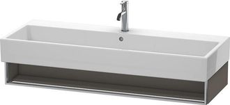 Duravit Mueble De Pared Duravit Vero Air 118,4 X 43,1 Cm, 1 Compartimento Abierto, Para Vero Air 235012, Color (frente/cuerpo): Flanela Gris Seda Lacado Mate 