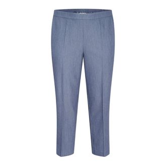 Kaffe Curve Vintage Indigo Cropped Trousers - female - Kaffe Curve - Cropped Trousers - Blue - XL - Trousers