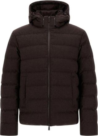 Herno Piumino in lana tecnica - Heren - Winterjassen - Bruin - 3XL - Polyester - Jassen