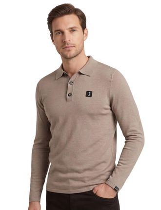 Butcher of Blue polo lange mouw Butcher of Blue beige
