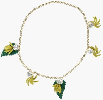 Dsquared2 Gold-tone Metal Necklace Embellished with Crystals and Banan size One