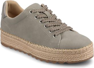 Journee Collection Cosima Espadrille Sneaker in Greige/pewter at Nordstrom Rack, Size 12