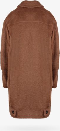 Hev&ograve; Womens Coat Alpaca And Virgin Wool - Brown Suri