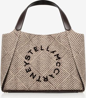Stella McCartney Shopper aus Jacquard Stella Logo Large