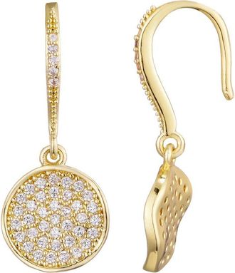 Adornia Adornia 14K Plated Cz Wavy Pebble Earrings