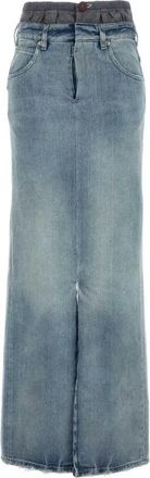 Maison Margiela Denim Rok voor Vrouwen - Dames - Spijkerrokken - Blauw - 2XS - Denim - Rokken