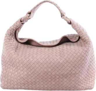 Bottega Veneta Pre-owned Campana Schoudertas - Dames - Vintage Schoudertas - Roze - ONE Size - Leer - Vintage