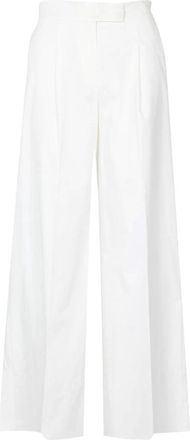Pennyblack Broeken, Dames, Wit, S, Katoen, Wijde broek met plooien