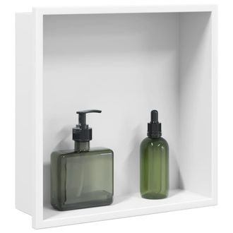 vidaXL Nicchia Per Doccia Bianco Opaco 32x32x9cm In Acciaio Inox - Vidaxl