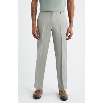 Open Edit Linen Blend Pants in Green Chaparral at Nordstrom, Size 30R