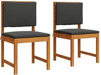 vidaXL Silla De Jard&iacute;n 2 Pcs Marr&oacute;n 50 X 50 X 91cm Vidaxl