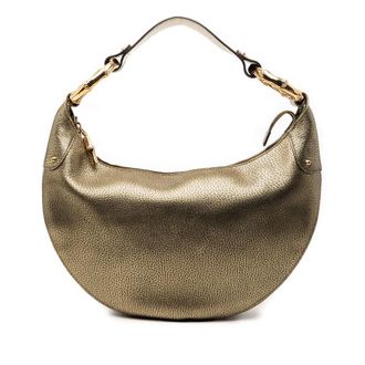 Gucci Pre-owned Gucci Medium Metallic Leather Bamboo Ring Hobo Ladies SKDRO2P1HO0KKJ1B