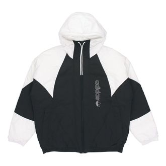 adidas originals Padded Adicolor Stay Warm Colorblock Sports Hooded Padded Jacket Black GE1301