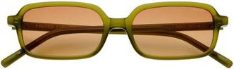 Freyrs Eyewear Miki Rectangular Sunglasses in Olive at Nordstrom