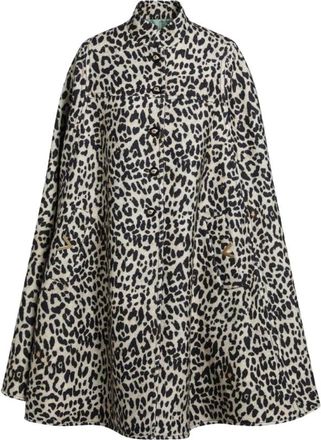 Valentino Garavani Animalier Stoffen Cape - Dames - Ponchos - Veelkleurig - XS - Wol - Jassen