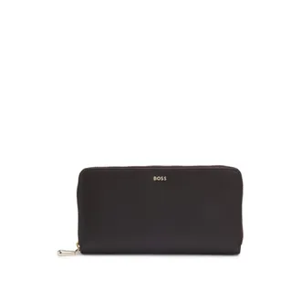 BOSS Logo-lettering wallet with zip