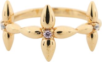 Louis Vuitton Gold Metal Band Ring (Pre-Owned)