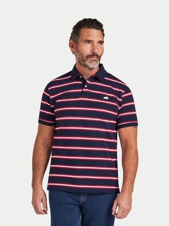 Raging Bull Triple Stripe Pique Polo Shirt in Red at Nordstrom, Size Xxx-Large