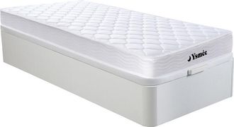 Vente-Unique Set 90 x 190 cm Rete contenitore Bianco + Materasso molle e memory foam sp. 15 cm - YSMÉE di WOLKENLOS