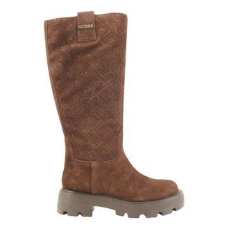 Guess Schoenen, Dames, Bruin, 35 EU, Leer, High Boots
