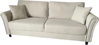 Concept Usine Sof&aacute; recto en tela beige de 4 plazas