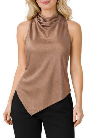 Tash And Sophie High Cowl Neck Tank in Mocha at Nordstrom Rack, Size X-Large