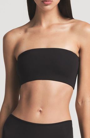 SKIMS Fits Everybody Bandeau Bra in Onyx at Nordstrom, Size Xx-Small