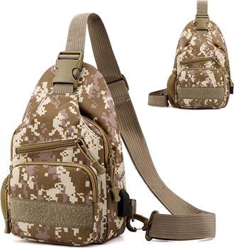 Generic Small Chest Sling Bag - Adjustable Shoulder Strap Pouch, Portable Practical Messenger Pack | For Outdoor, Women, Men, Camping, Cycling, Jogging, Hikin