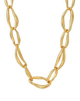Liv Oliver 18K Plated Abstract Link Necklace