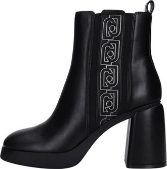 Liu Jo Grace 04 Enkellaarsjes - Dames - Laarzen met Hak - Zwart - 38 EU - Leer - Schoenen