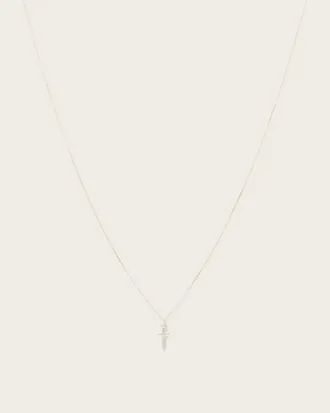 AllSaints Gabe Small Chain Cross Necklace