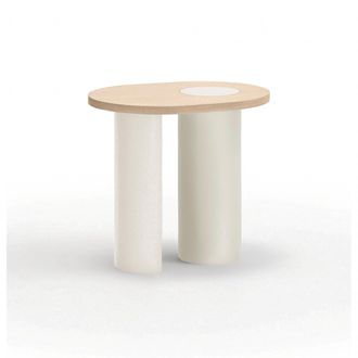 Teulat Mesa auxiliar natural claro y patas crema