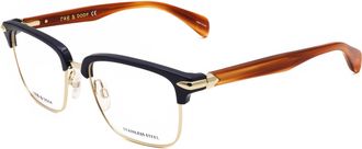 Rag & Bone Rag & Bone Mens 53mm Blue Brown Opticals